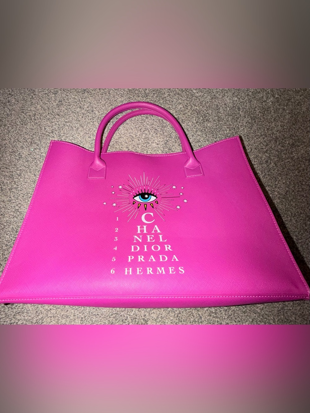 LA|TC Hot Pink Vegan Tote Bag NWOT
